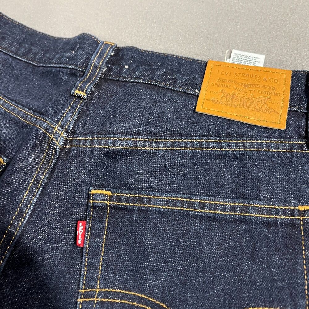 Levi's XL Baggy Straight Jeans Women's 29 X 29 Blue Denim Dark Wash 5-Pockets - Picture 7 of 14